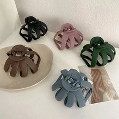 Elegant Solid Pumpkin Shape Plastic Hair Claw For Women Back Head Headband Hair Claw Clip Hairpin Fa