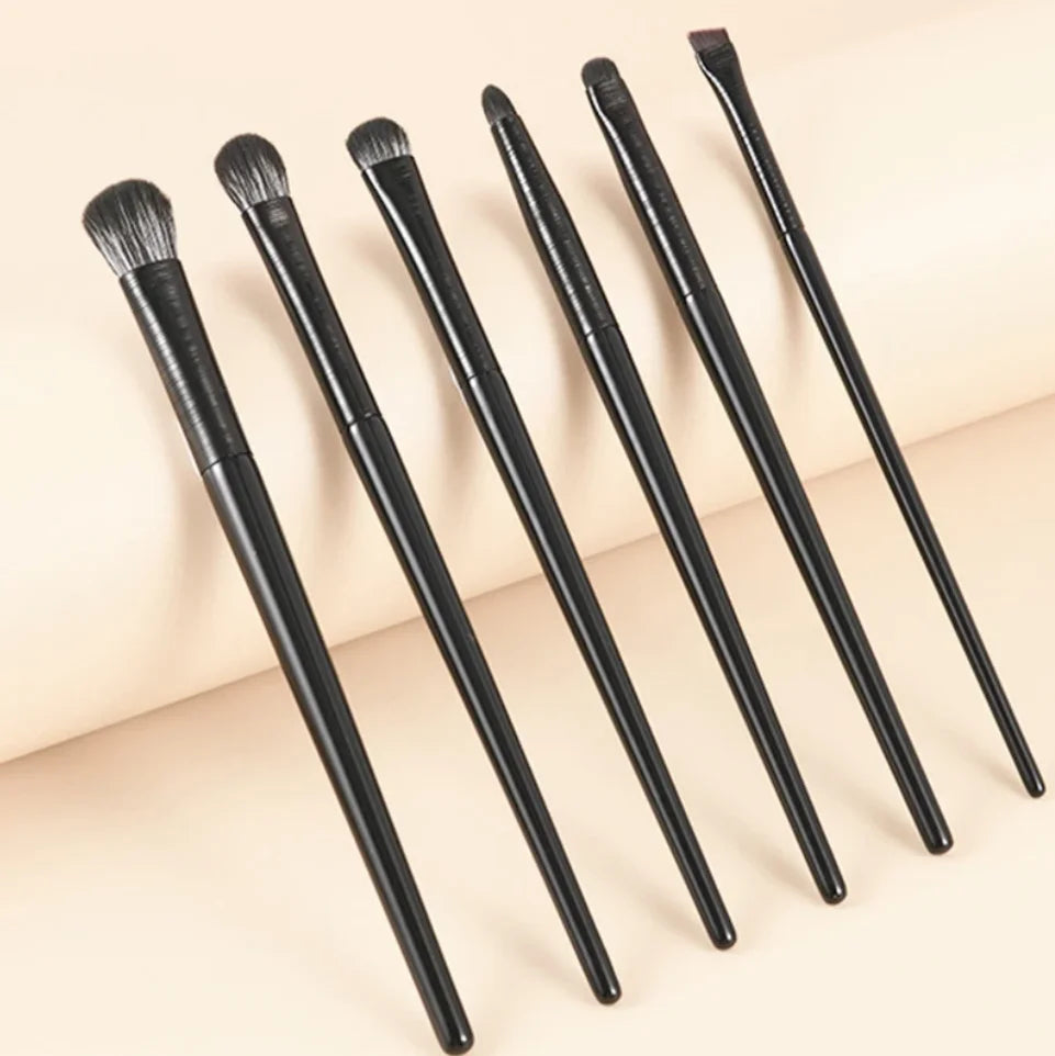 6PCS Eyes Makeup Brushes Set Professional Soft Contouring Eyeshadow Eyeliner Eyebrow Brush Women Fac