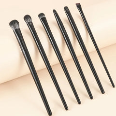6PCS Eyes Makeup Brushes Set Professional Soft Contouring Eyeshadow Eyeliner Eyebrow Brush Women Fac