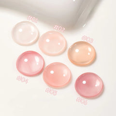 1-6pcs SHAKA Spring Ice Skin Naked Pink Gel Nail Polish 2026 New Style Versatile And Sty detail view