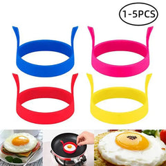 Silicone Egg and Pancake Ring Mold | Nonstick Round Cooking Tool detail view