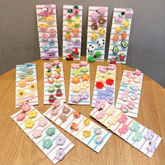 Cartoon Cute Rubber Band Hair Accessories for Little Girls 20/30/50pcs Pack Non-Hurtin close-up view