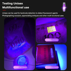 Mini EDC LED Flashlight | Portable Keychain Light with Magnetic Base and UV Lamp close-up view