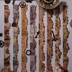 Vintage Washi Tape Set | Junk Journal Masking Tape for Scrapbooking and DIY Decor detail view