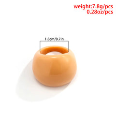 IngeSight.Z Korean Transparent Acrylic Geometric Chunky Rings Women Charm Colourful Ra close-up view