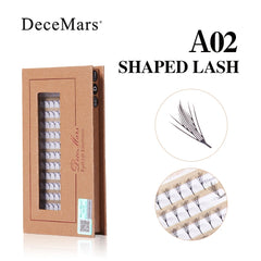 DeceMars A Series Premade Fan Eyelash Extensions | DIY Natural Look Lashes detail view