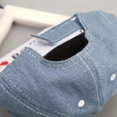 Baby Boys Girls Summer Soft Brim Baseball Cap | Adjustable Denim Sun Hat for Infant 6-24 detail view