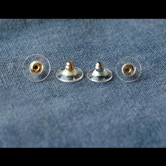 Earring Backs Post Nuts Silicon Steel Earnuts Stud Earring Back for DIY Jewelry Makin alternate view