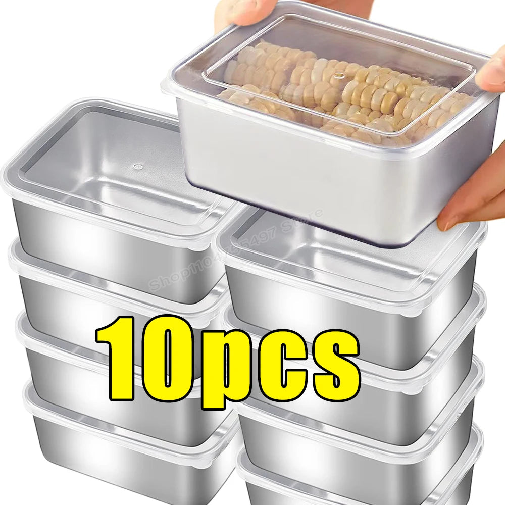 Stainless Steel Food Storage Container with Lid - Airtight Fresh-Keep Box for Fridge | Small Thicken