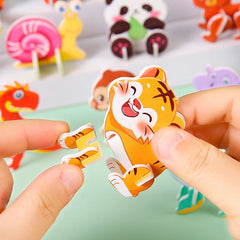 30Kinds Animal 3D Puzzle Kids Children Birthday Party Toy Paperboard Cartoon Dinosaur alternate view