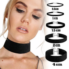 Korean Fashion Womens Accessoires Punk Gothic Soft Black Velvet Choker Necklace Girl Neck Jewelry Co