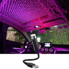 Mini LED Car Roof Star Night Light Projector Atmosphere Galaxy Lamp USB Decorative Adjustable for Au