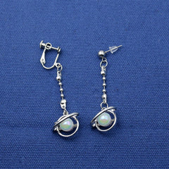 Mashle Magic and Muscles Anime Cosplay Ear Clips | Mash Finn Lance Crown Earrings detail view