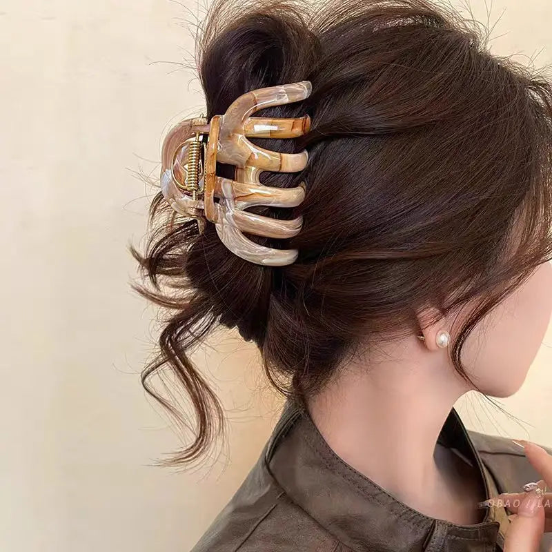 New Design French Style Pumpkin Hair Claw For Women Sweet Hair Ornament Headband Lady Hair Claw Clip