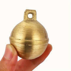 Vintage Brass Livestock Bell | Loud Retro Copper Bell for Cattle, Sheep, Horses close-up view