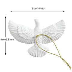 Resin Friendship Doves Christmas Tree Ornament Set of Two Doves for Someone detail view