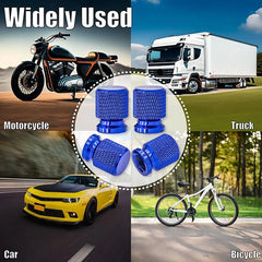 Tire Valve Stem Caps, Anodized Aluminum Wheel Valve Covers Accessories, Universal For Ca detail view