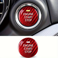 Carbon Fiber Engine Start Button Cover for Mazda