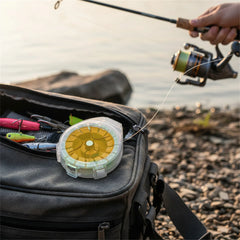 Fishing Line Storage Box with Cutter Anti-Reverse Reel for Carbon Line Plastic Multifunctional Organizer