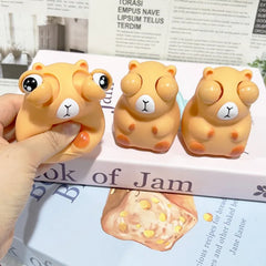 Squishy Stress Relief Toy Pop Eyes Capybara | Cute Kawaii Anxiety Relief Squeeze Toy alternate view