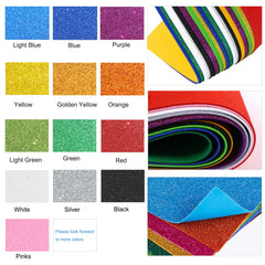 Glitter EVA Foam Sheet 40x60cm | Self-Adhesive Sparkly Foam Paper for DIY Crafts and Dec detail view