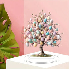 Bohemian Bird Egg Tree Tabletop Decor | Acrylic Easter Home Decoration detail view