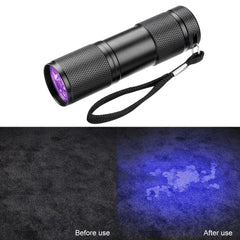 UV Flashlight 395nm | Black Light Detector for Pet Urine and Stains close-up view
