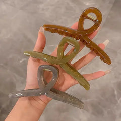 11-13-15cm Large Hair Claw Clip for Women Fashion Acrylic Summer Hairpin Elegant Hair Clips Girls Ha
