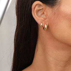 3/6Pcs/Set Fashion Gold Color Huggie Hoop Earrings for Women Men Minimalist Metal Small Circle Round Earrings Jewelry Gifts