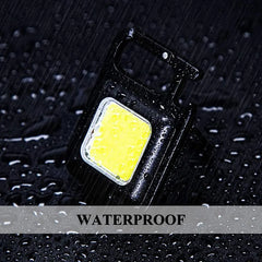 Portable COB Keychain Flashlight | Rechargeable LED Work Light close-up view