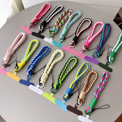 IN Korea Universal Braided Short Mobile Phone Lanyard Strap Hanging Chain Ring Cord wi close-up view