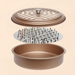 Fireproof Mosquito Coil Box with Serrated Lid | Outdoor Iron Coil Holder for Camping close-up view