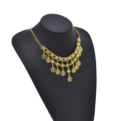 Vintage Coin Tassel Necklace | Bohemian Ethnic Charm Choker for Women