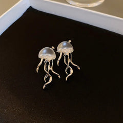 Korean Octopus Deep-Sea Jellyfish Elves Stud Earrings alternate view