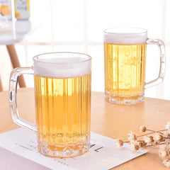 500ML Transparent Beer Mug Plastic Unbreakable Breakfast Milk Coffee Juice Water Cup B close-up view