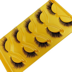 5 Pairs Cat Eye False Eyelashes Eye End Lengthening Long Curling Thick Fluffy All-mat alternate view