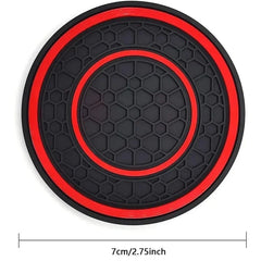New 2-piece Anti Slip Mat Car Coaster Durable Car Cup Holder Coaster Universal Dust-proof Protection for Car Interior