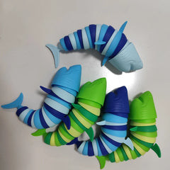 Colorful Slug lobsterToy Articulated Flexible 3D Slug Fidget Toy All Ages Relief Anti-An detail view