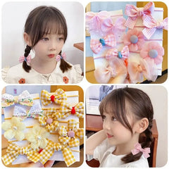 10pcs Hair Accessories Girls Scrunchies Aesthetic Lacos De Cabelo Infantil Bands Kids alternate view