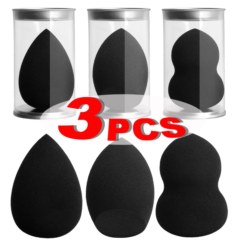 1Pcs Black Makeup Sponge Puff Beauty Egg Face Foundation Powder Cream Sponges Cosmetic Puff Powder P