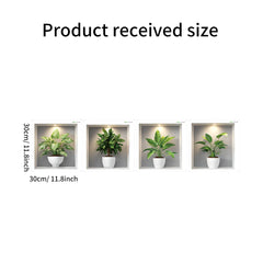 Green Plant Wall Stickers | Modern Home Decor Set detail view