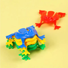 50PCS Jumping Frog Bounce Frogs Parent-Child Toys For Kids Novelty Assorted Stress Re alternate view