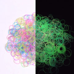600pcs Colorful Loom Band DIY Bracelet Luminous Transparent Rubber Band Rainbow Circl alternate view