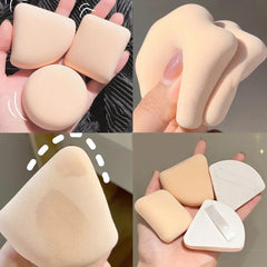 1-10pcs Round Square Triangle Shape Makeup Sponge Puff Dry Wet Dual-use Soft Cotton C alternate view