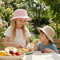 Solid Color Kids Fisherman Hat | Unisex Summer Sun Protection Hat detail view