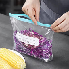 10/20pcs Thickened Sliding Lock Bag for Refrigerator Refrigeration, Freezing, Storage, close-up view