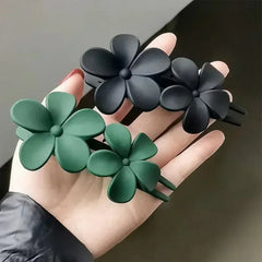 Flower Hair Clip Headdress Women Hair Clips Back Head Spoon Coiled Hair Hairpin Large Duckbill Clip Ponytail Clip