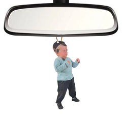 Funny Creative HASBULLA Character Car Rearview Mirror Pendant Car Interior Decoration Keychain Pendant Acrylic Car Accessories