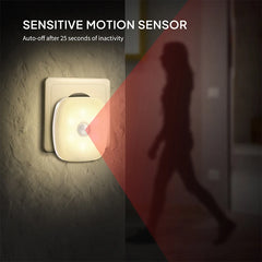 LED Motion Sensor Night Light | Plug-In Automatic Lamp for Hallway Closet alternate view