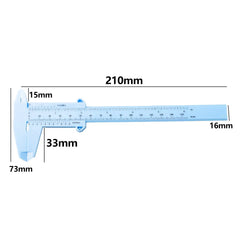 Plastic Vernier Caliper 0-150mm | Precision Measuring Tool for Jewelry and School Use close-up view